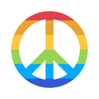 Gökkuşağı Barış İşareti vektör çizimi tasarımı