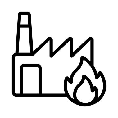 Fırın Fabrikası düz simgesi, vektör illüstrasyonu 