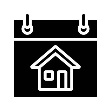 Ev Tarihi simgesi, vektör illüstrasyonu 