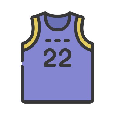 Basketbol Vest web simgesi vektör illüstrasyonu