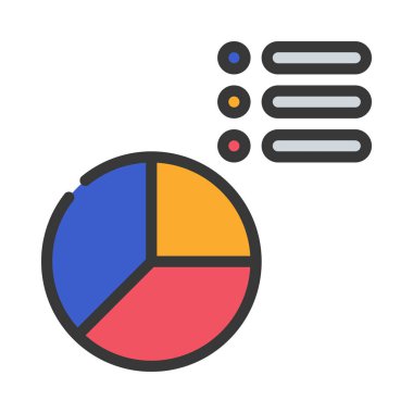 Pie Chart web simgesi vektör illüstrasyonu 