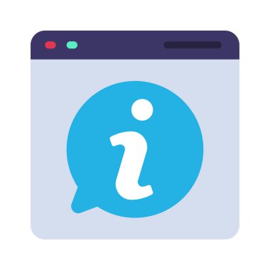 Bilgi Web Sitesi Web simgesi vektör illüstrasyonu