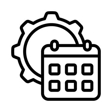 Zamanlama Yönetimi simgesi, vektör illüstrasyonu 