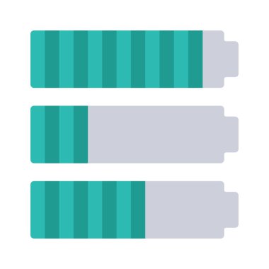 Piller düz simge, vektör illüstrasyonu 