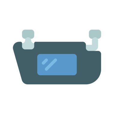 Güneş Görüşü Simgesi Basit Vektör İllüstrasyonu