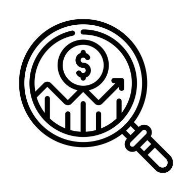 Pazar Arama Web simgesi vektör illüstrasyonu