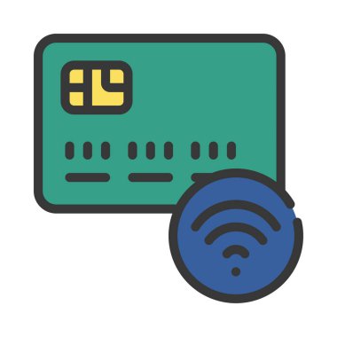 Kredi kartı web simgesi vektör illüstrasyonu