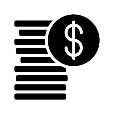 Bozuk para simgesi, vektör illüstrasyonu basit tasarım