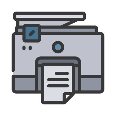 Yazıcı Tarayıcı simgesi vektör çizimi 