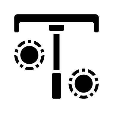 Poker Chips simgesi, vektör illüstrasyonu basit tasarım