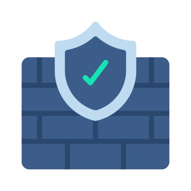 Koruyucu Wall web simgesi vektör illüstrasyonu