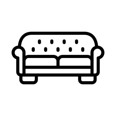  kanepe ikonu vektör illüstrasyonu 