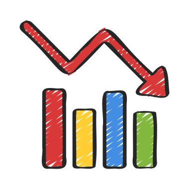 Çubuk simgesi vektör illüstrasyonunu azalt
