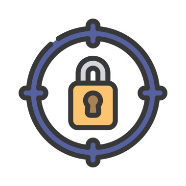 lock icon, vector illustration simple design