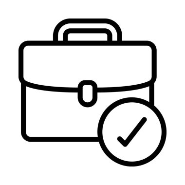 onaylanmış görev simgesi, vektör illüstrasyonu basit tasarım