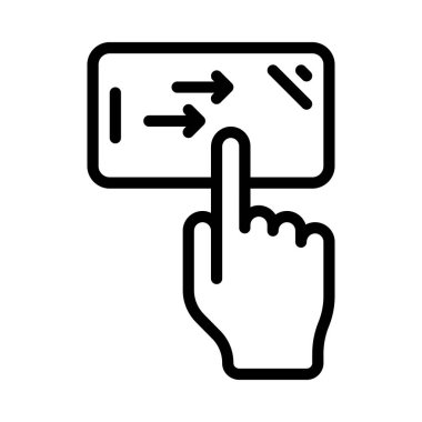 Telefonun düz simgesini sağa kaydır, vektör illüstrasyonuName 