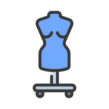 Mannequin web simgesi vektör illüstrasyonu