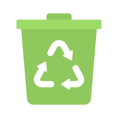 Çöp Kutusu simgesi vektör resimleme arkaplanını geri dönüştür 