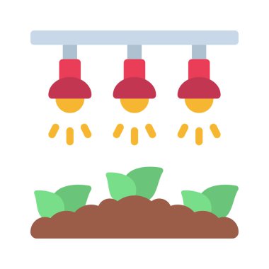 Bitkilerin Üzerindeki Işıklar Web simgesi vektör illüstrasyonuName