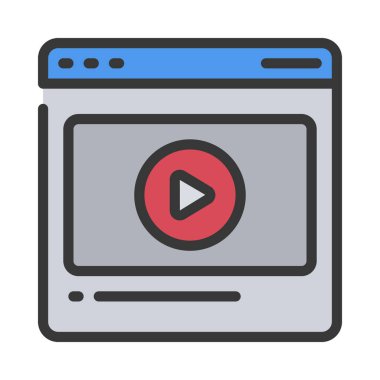 Video oynatımını kutsal kişilerin resmi, vektör çizim 