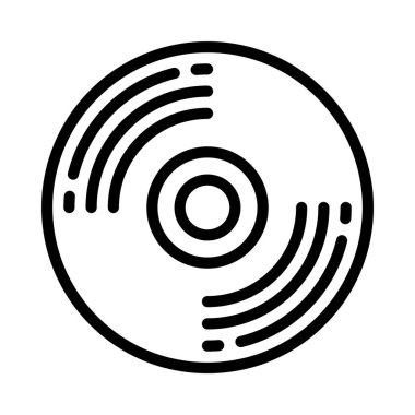 Disk Simgesi Basit Vektör İllüstrasyonu