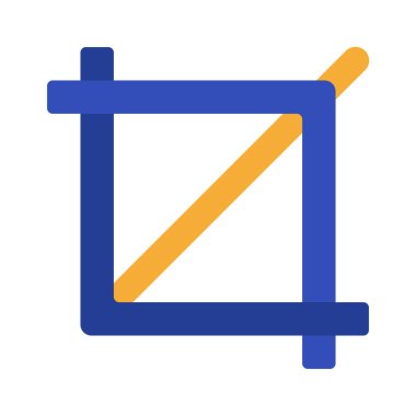 Kırpma Aracı Web simgesi vektör çizimi