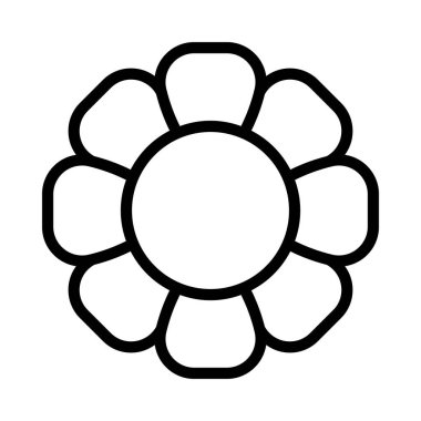  çiçek simgesi, vektör illüstrasyonuName 