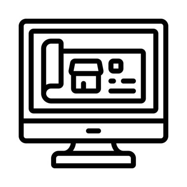 Ev Planları simgesi, vektör illüstrasyonu basit tasarımı hesapla