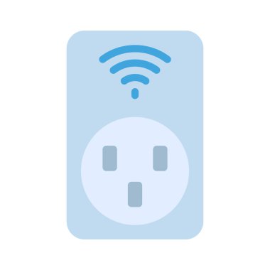 Smart Plug web simgesi vektör çizimi