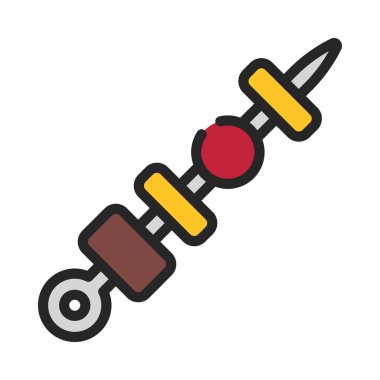 Et Şişi ağ ikonu vektör illüstrasyonu