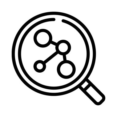 Moleküler Araştırma simgesi, vektör illüstrasyonu