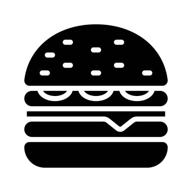 Hamburger Web ikonu vektör illüstrasyonu