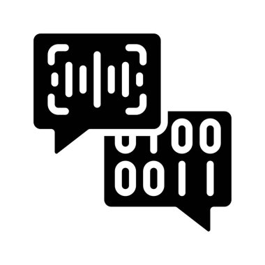 Ses Kodu Dönüştürme Web simgesi vektör çizimi