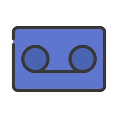 kaset kaset simgesi, vektör illüstrasyonu