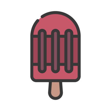 Ice Lolly vektör düz renk simgesi