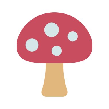 Beyaz arkaplanda mantarın vektör çizimi