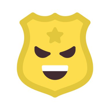 Yozlaşmış Polis Gücü web simgesi vektör illüstrasyonuName