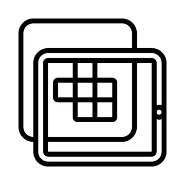 Tablet AR düz simge, vektör illüstrasyonu 