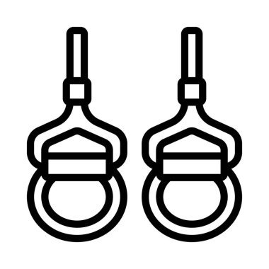 TRX Makine Kabloları düz simge, vektör illüstrasyonu 