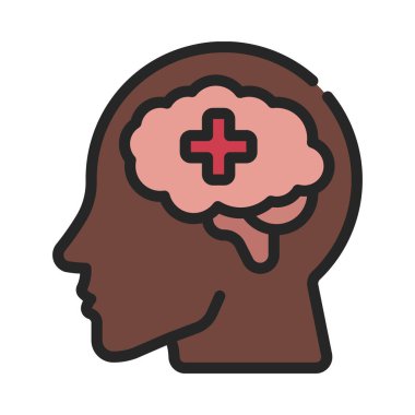 Ruh Sağlığı Web simgesi vektör illüstrasyonu