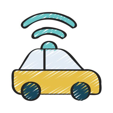 araba simgesi, vektör illüstrasyonu basit tasarım 