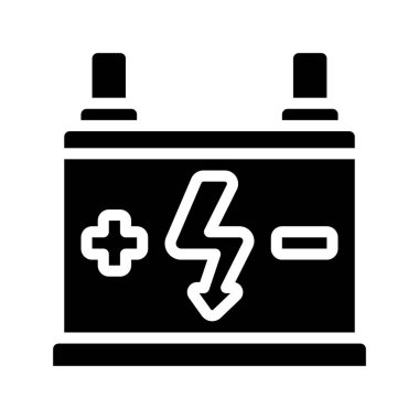 araba pil ikonu vektör illüstrasyon tasarımı