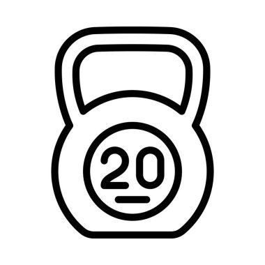 Kettle Bell web simgesi vektör illüstrasyonu