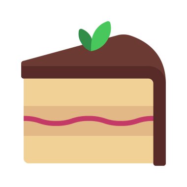 Fırın, pasta simgesi vektör illüstrasyonu 