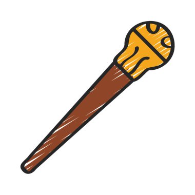 Metal Çubuğu düz simgesi, vektör illüstrasyonu 