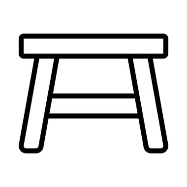  Tabure vektör simgesi, illüstrasyon 