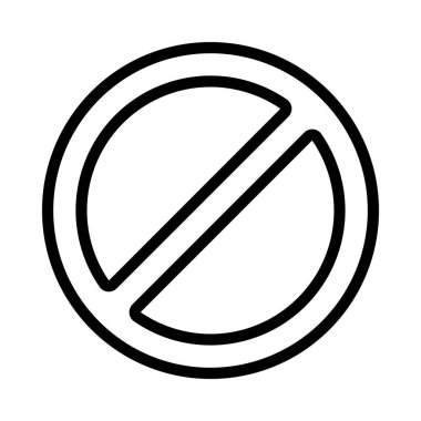 Yasak İşaret simgesi, vektör illüstrasyonu 