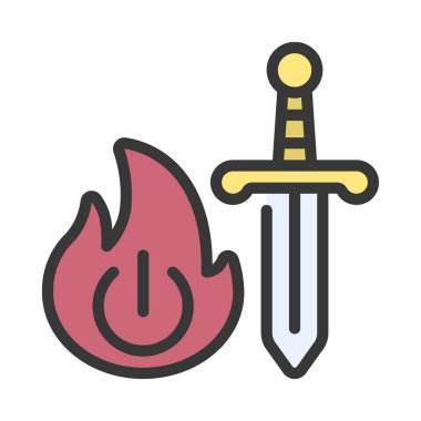 Üzerinde Güçlü Silah Ağı ikon vektör illüstrasyonu