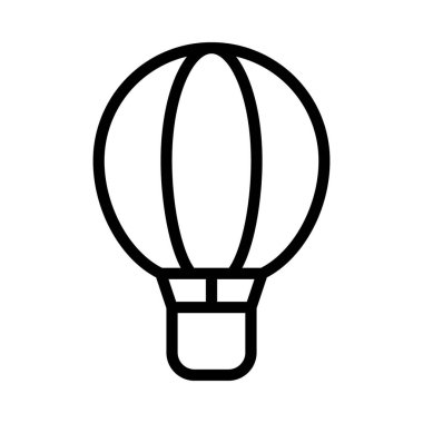sıcak hava balonu simgesi, vektör illüstrasyonu