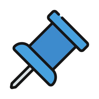 Konsept ve grafik tasarım için Pin Tack vektör simgesi.